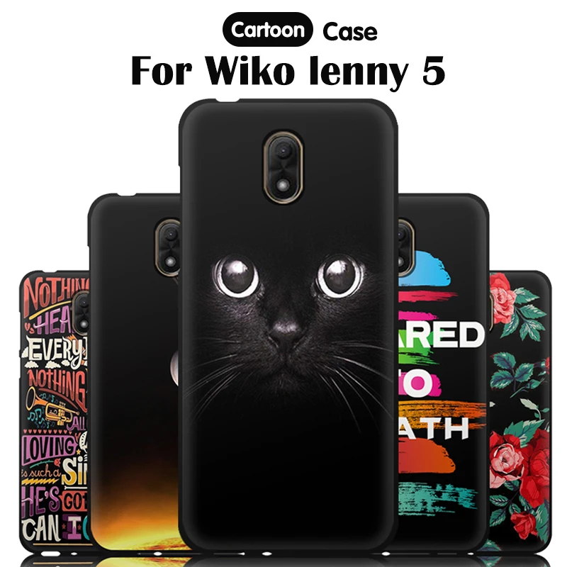 JURCHEN чехол с мультяшным принтом для телефона Wiko Lenny 5 Чехол Мягкий матовый Силиконовый из ТПУ задняя крышка для Wiko Lenny 5 Чехол Lenny5