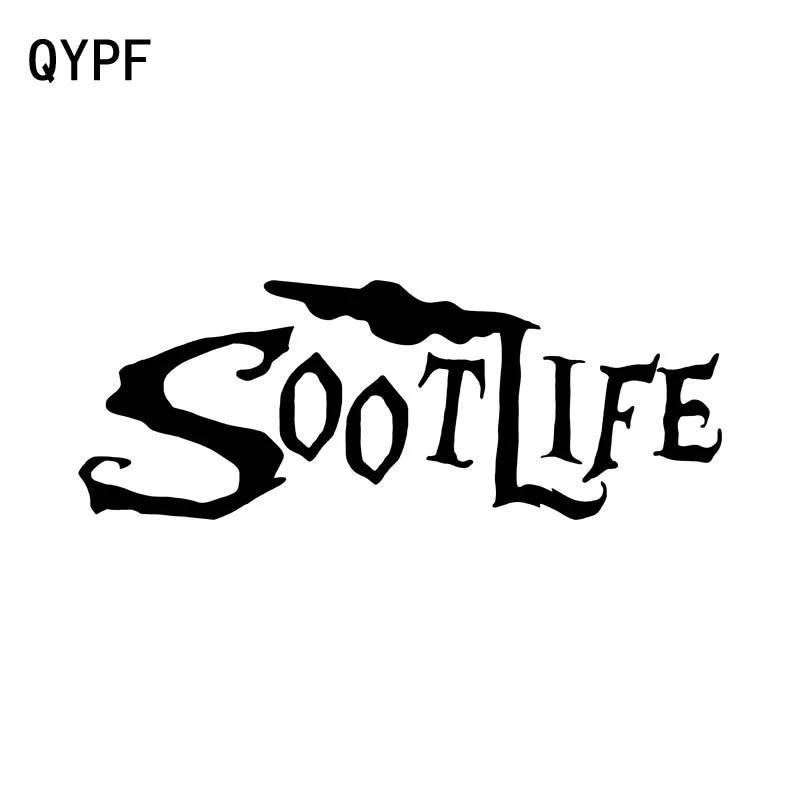 

QYPF 16CM*5.9CM Funny Soot Life Vinyl Lettering Decor Car Sticker Decal Black Silver C15-3095