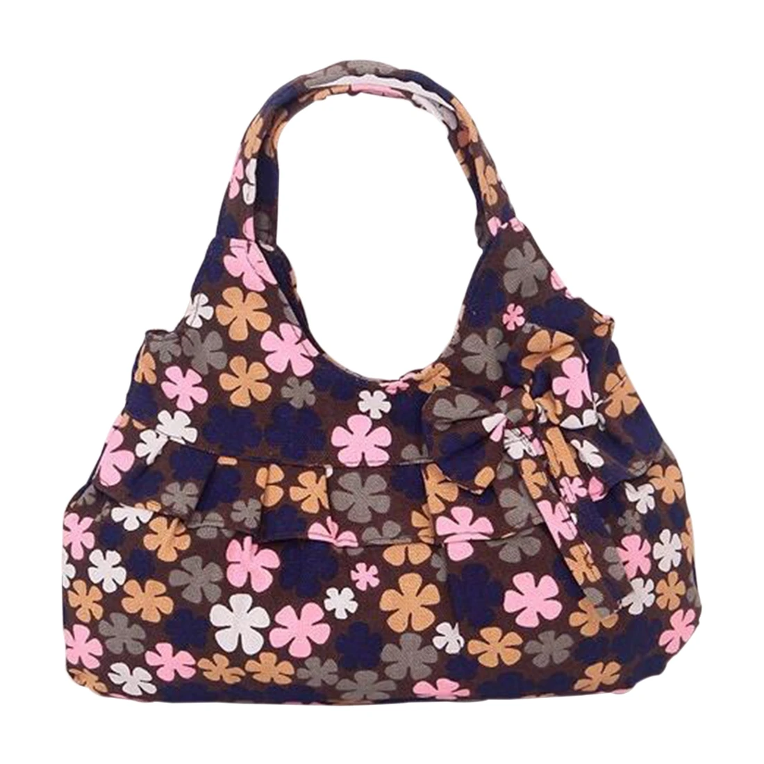 

Women canvas Bow printing handbag Plum flower