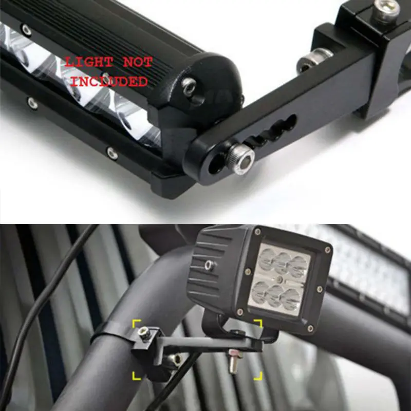 Universal Adjustable Tube Bull Bar Roll Bar Tube Cage Mount Brackets Clamps for Off Road Offroad Led Light Bar Work Driving Lamps for Jeep ATV UTV 4WD  4x4 Pickup (6)