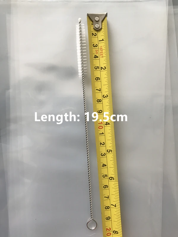 Wowshshine 100 шт./лот, утолщенная соломенная щетка из нержавеющей стали длиной 20 см, подходит для соломинки диаметром 8 мм