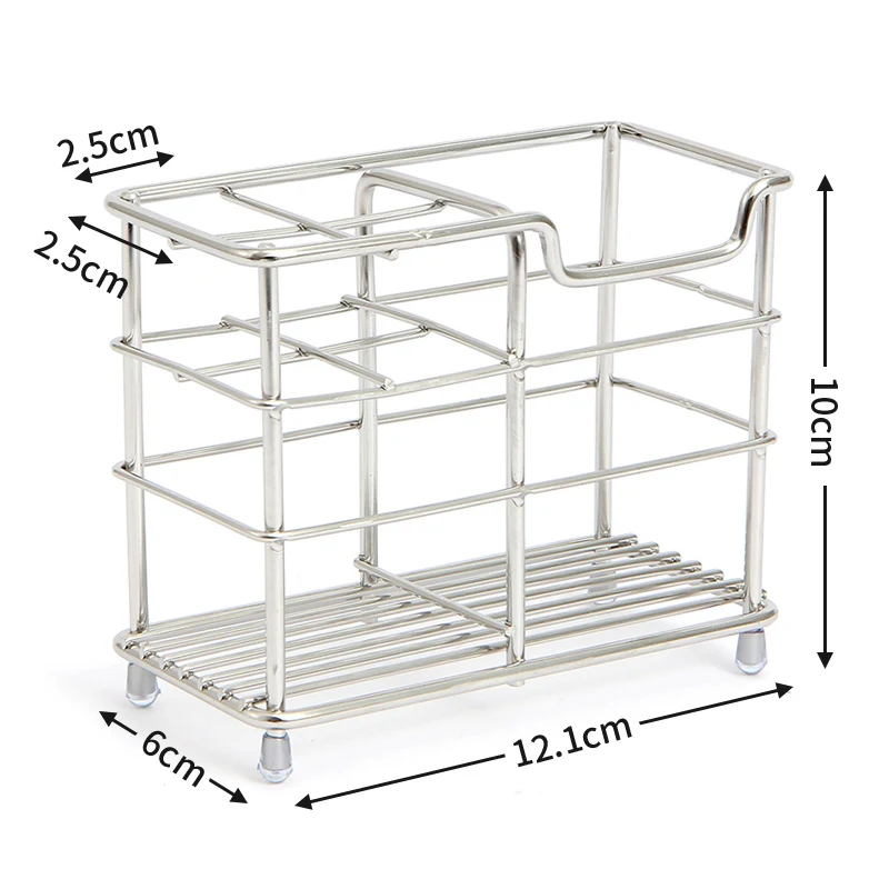 ORZ держатель для зубных щеток из нержавеющей стали для ванной комнаты и держатель для зубной пасты органайзер для хранения стойки для зубных щеток аксессуары для ванной комнаты - Цвет: 4-Slot
