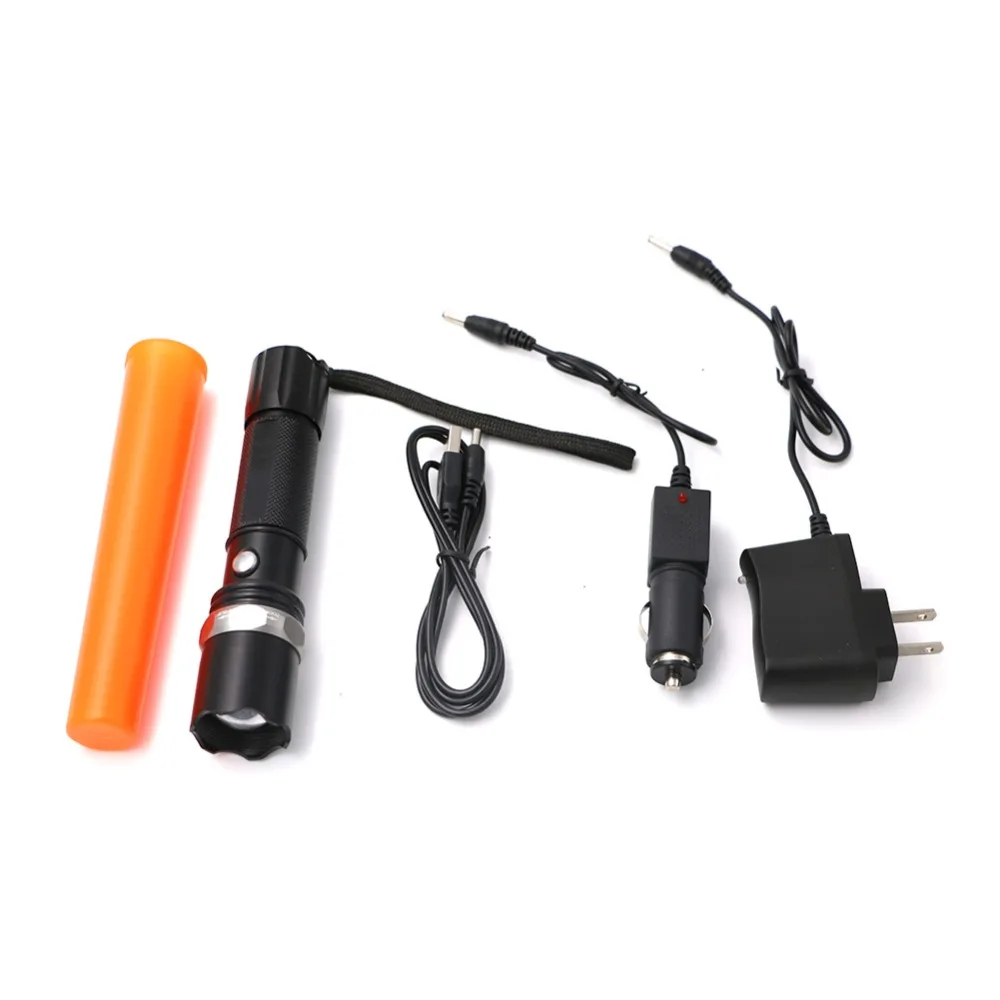 Aluminum Alloy Waterproof 3 Modes Rechargeable Led Flashlight Use 18650