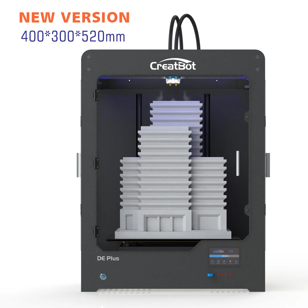

CreatBot Printer 3D DEPlus Dual Extruder 400*300*520 mm Large Build Size Metal Nozzle high quality 3d printer