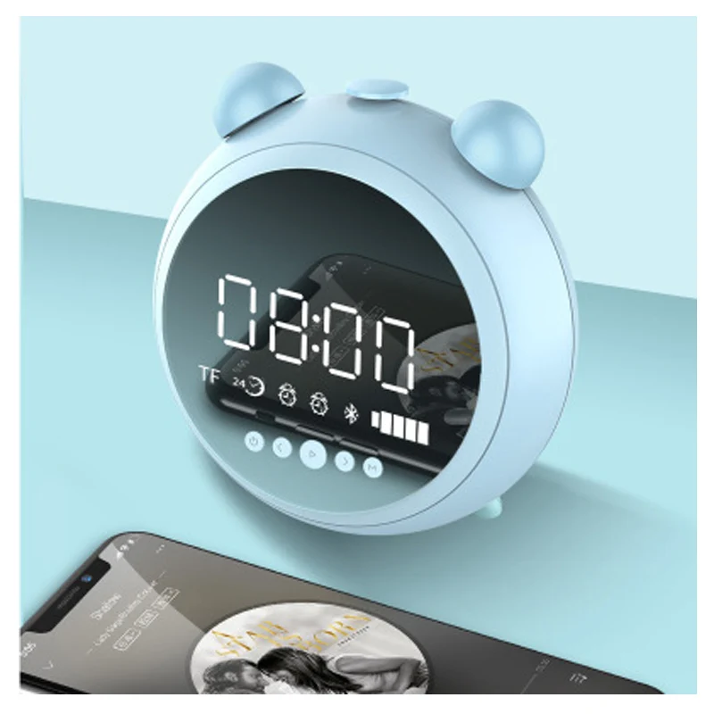 

JK8100 Bluetooth Speaker LED Digital Alarm clock Wireless Speaker Sound System 3D Stereo Music Surround Support Bluetooth,TF AUX