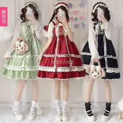 Бесплатная доставка 2019 Babydoll Baby Star jsk лента кружевное платье Лолита японский мягкий платье для девочек милое платье
