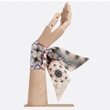 Стильный бренд калейдоскоп женский дизайнерский шелковый шарф цветочный принт кольцо сумка с шарфом украшение на запястье шарф 6*105 см