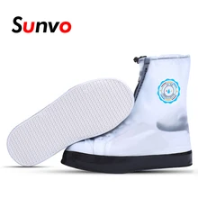 Sunvo ПВХ дождливые водонепроницаемые бахилы для мужчин и женщин грязеотталкивающие Бахилы Обувь защитные многоразовые сапоги аксессуары