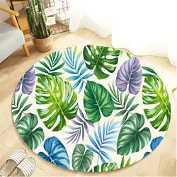 Креативный Botany Elements одеяло круглый ковер для ванной комнаты ковры для спальни мультфильм круглый уголок ковер для гостиной цветочный 19MAY28