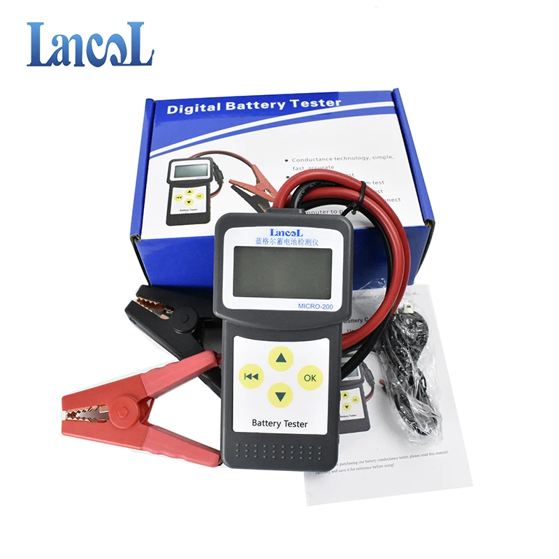 LANCOL Micro200 Digital Battery Tester 12V Car CCA Battery Tester Battery Conductance Resistance Auto Battery Measurement Unit