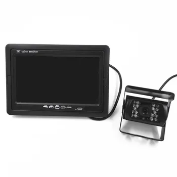 

New Arrival 18 IR Waterproof Reverse Camera +7 inch LCD Monitor Car Rear View Kit Car Camera BUS and Truck Parking Sensor Camera