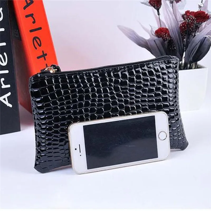 

Women Wallets and Purses Crocodile Leather Clutch Handbag Coin Bag ladies wallet billetera mujer porte monnaie femme