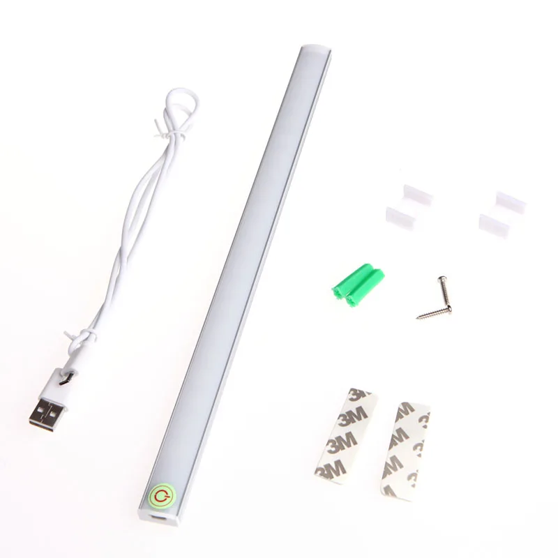 Dimmable 30 см USB светодиодный сенсорный датчик световая полоса шкафчик, гардероб, буфет лампа