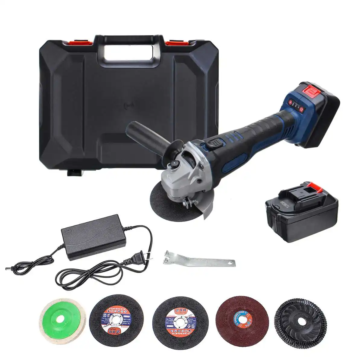 

218vf 29800ma Cordless Brushless Electric Angle Grinder Polishing Grinding Cutting 3 in 1 Machine Power Cutting Tool