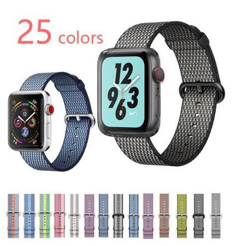 Тканый нейлоновый ремешок для часов iWatch Apple Watch спортивный браслет и тканевый 38 мм