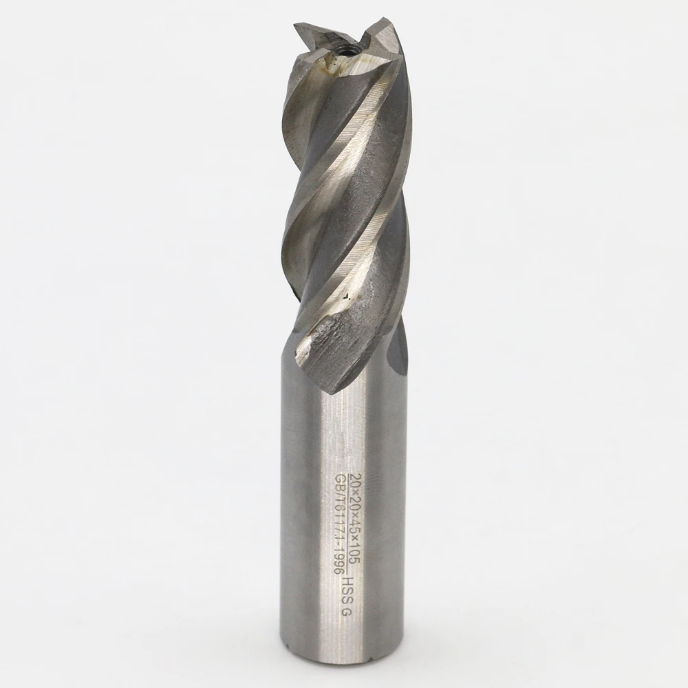 

New 4Flute Head 20mm End mills Milling cutter CNC bits tools W4Mo3Cr4V1 HSS & Aluminium 4F20*20*45*105mm