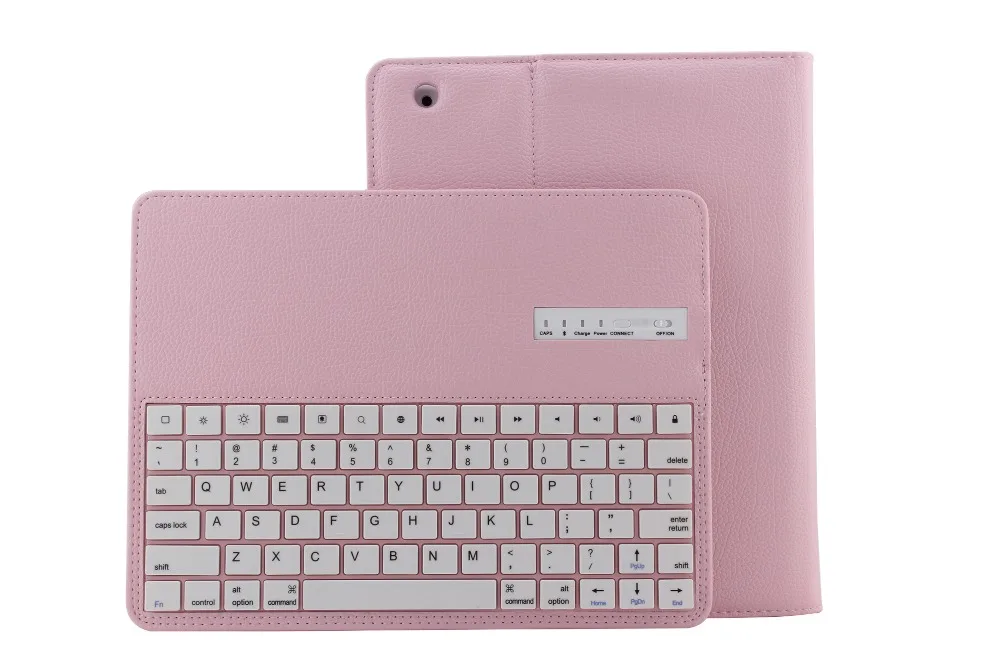 

High-quality Litchi PU Leather Cover Case With Wireless Bluetooth Keyboard For Apple ipad 2 3 4 A1459 A1458 A1460 +gifts
