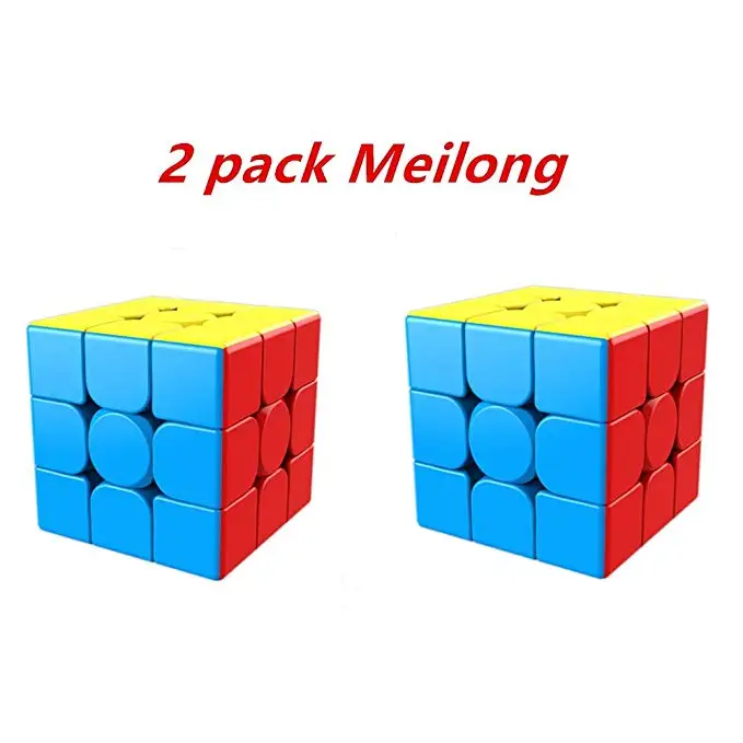 Cuber speed bundle 2 шт Moyu Meilong 3x3x3 stickerless speed Cube MoFang JiaoShi Cubing Class Meilong 3X3 Puzzle