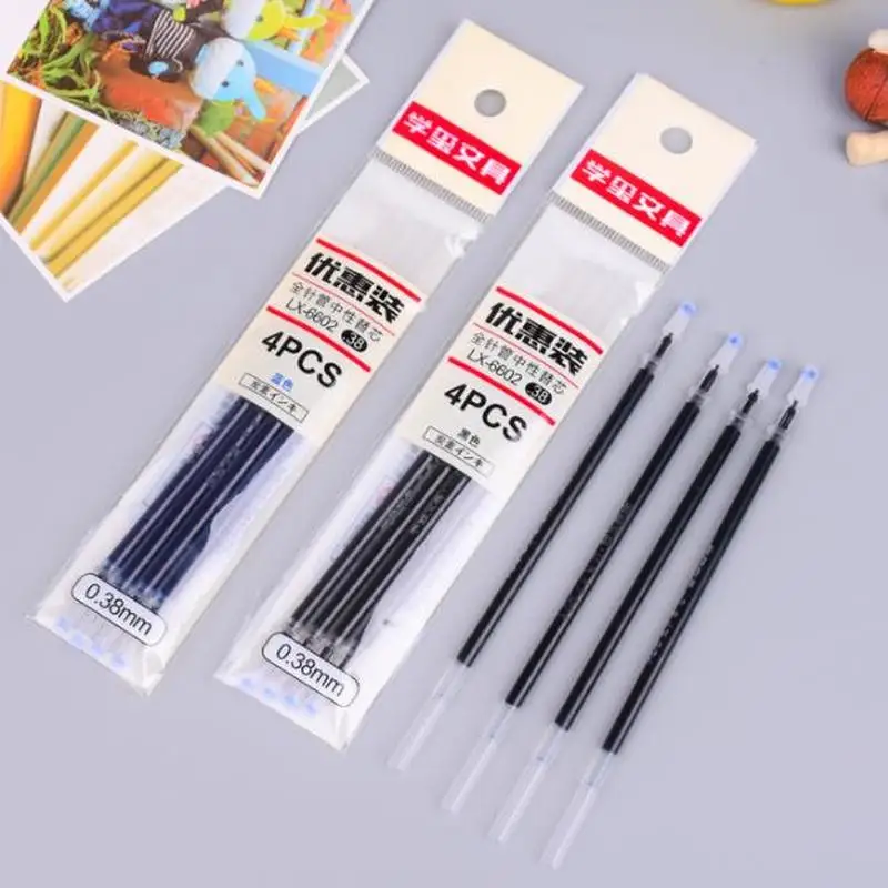 

4pcs/set Gel Pen Refill Set Cute Stationary Discounted Student Gel Pens Bullet Refill Cute Pens Kawaii Pen School Supplies
