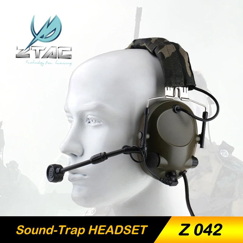 

Z-TAC Earphone Airsoft Gun Softair ipsc Arsoft Element Sound-Trap Headset Military Tactical Headset Hunting tatical Headphones