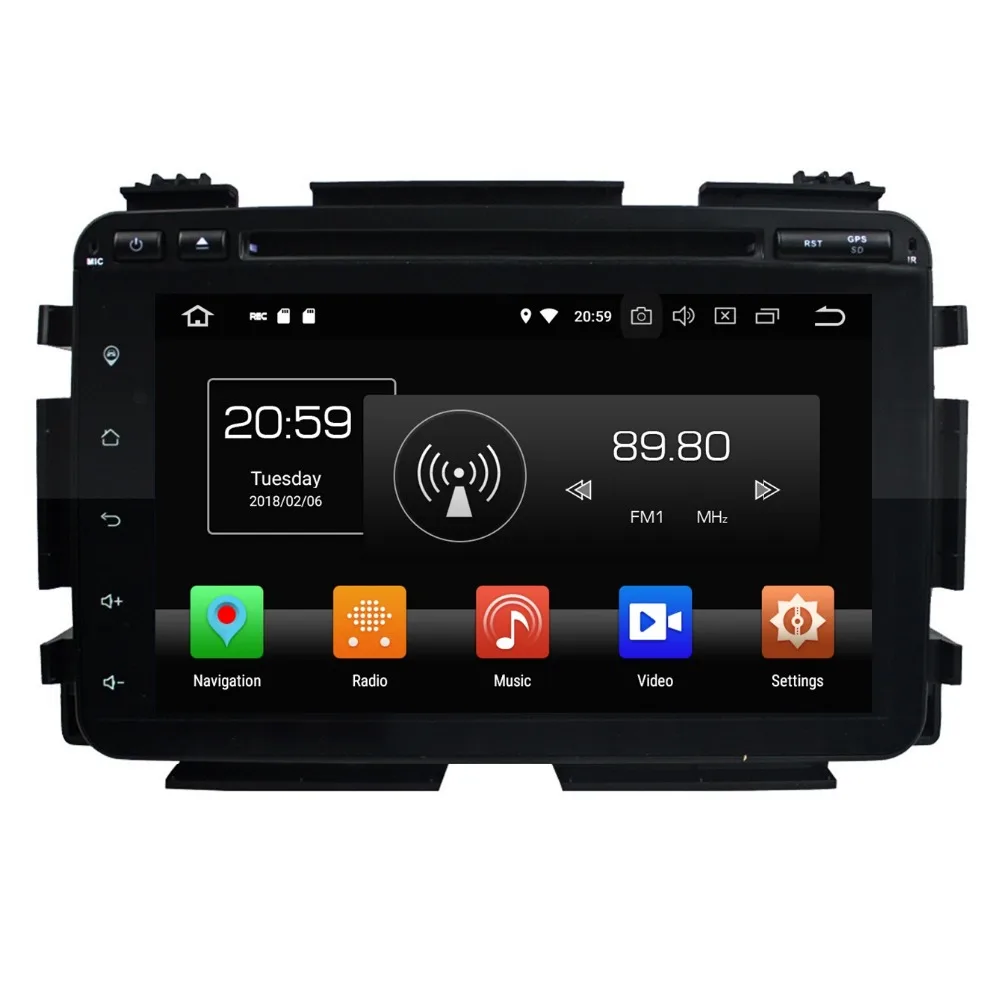 Best 8" Android 8.0 Car Stereo DVD Radio GPS Navigation for Honda Vezel HR V 2014 2015 2016 4GB RAM Bluetooth WIFI USB Mirror-link 1