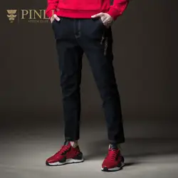 2019 Новое поступление Для мужчин Pinli Pin Li осень Для мужчин одежда, бархат, утолщение джинсы, вышитые маленькие ножки, брюки, B184216340