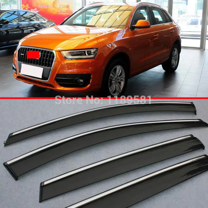 For AUDI Q3 Window Wind Deflector Visor Rain/Sun Guard Ventin Awnings & Shelters from