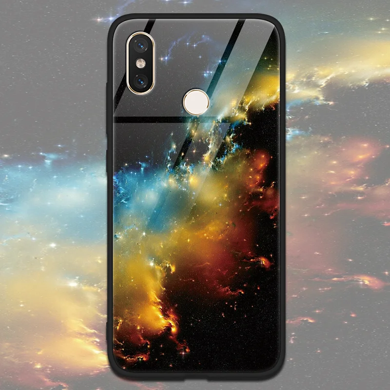 Закаленное стекло Star Space Cover для Xiao mi Red mi Note 5 6 Pro S2 5 Plus mi A2 6X 5S 6 8 SE Lite Explorer mi x 2 2s чехол с мягкими краями - Цвет: xktlanh