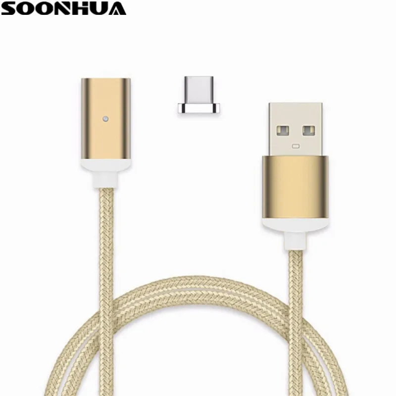 

1M Braided Magnetic Micro USB Type-C Quick Data Sync Charging Cable Fast Reversible Charger Cord For MacBook/Xiaomi 4C/Letv