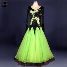 Бальное танцевальное платье с бусинами и бриллиантами высокого класса Vestido De Formatura Jazz/Waltz/Tango танцевальный костюм выпускные Бальные платья DQ6034