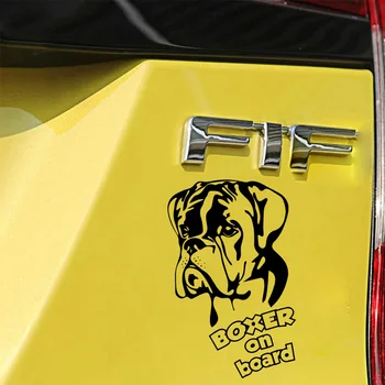 

Lovely Boxer On Board Stickers Voiture Funny Window Vinyl Decals Car Styling Self Adhesive Emblem Car Stickers