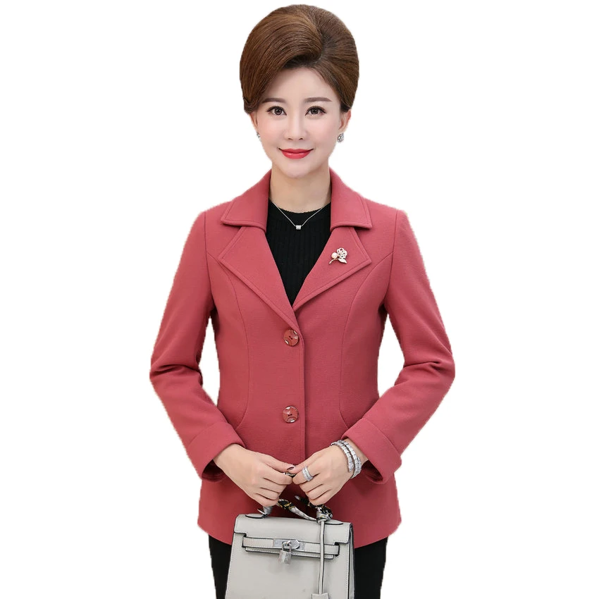 WAEOLSA Chinese Woman Short Blazer Red Green Purple Pink