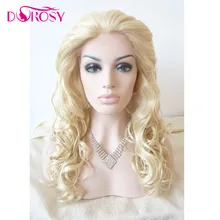 DOROSY волосы высокотемпературное волокно Perruque перуанские волосы длинные волнистые синтетические кружева спереди парик для Drag queen косплей