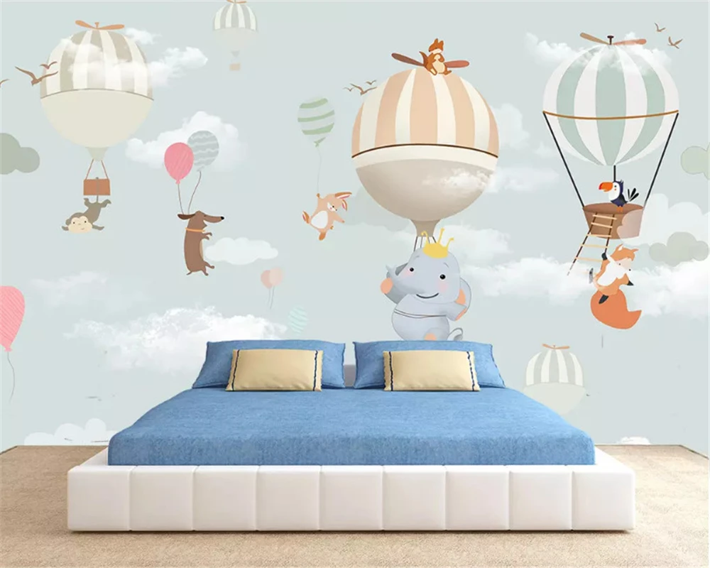 beibehang Custom size Fantasy fashion stereo classic animal balloon bedroom living room wall paper papel de parede 3d wallpaper велобандана buff balloon jr б р one size желтая 81729