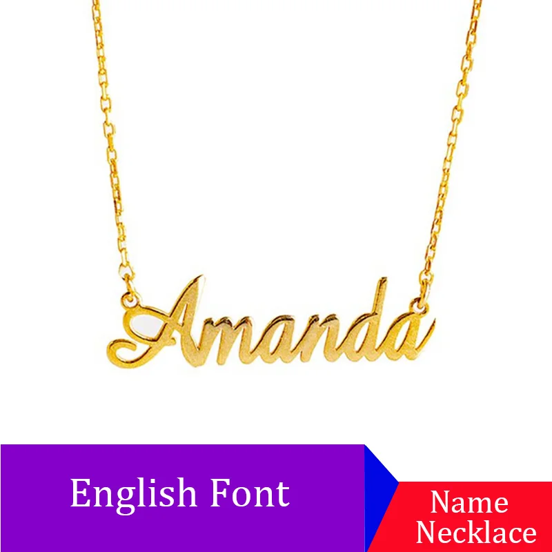 

Name Necklace Gold Sliver Color Stainless Steel Personalized Custom Necklaces,Custom Name Necklace, Personalized Name Pendant