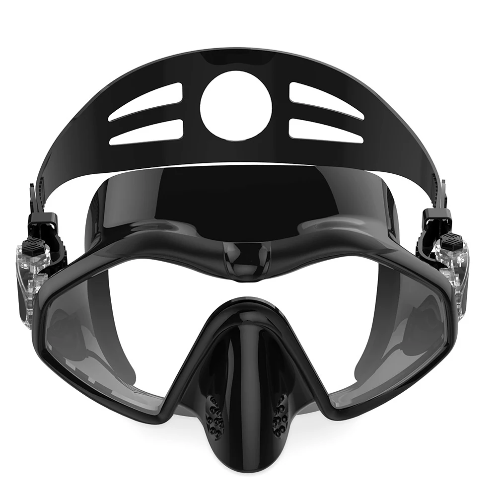 Портативный складной очки для плавания плавание маска для подводного плавания оснащен Анти-туман большой рамки силиконовые очки для