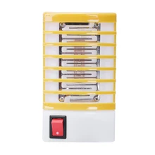 Москитная лампа, светодиодная розетка, электрическая москитная ловушка для мух, насекомых, ловушка для убийцы, ночная лампа, оранжевое освещение(Eu Plus