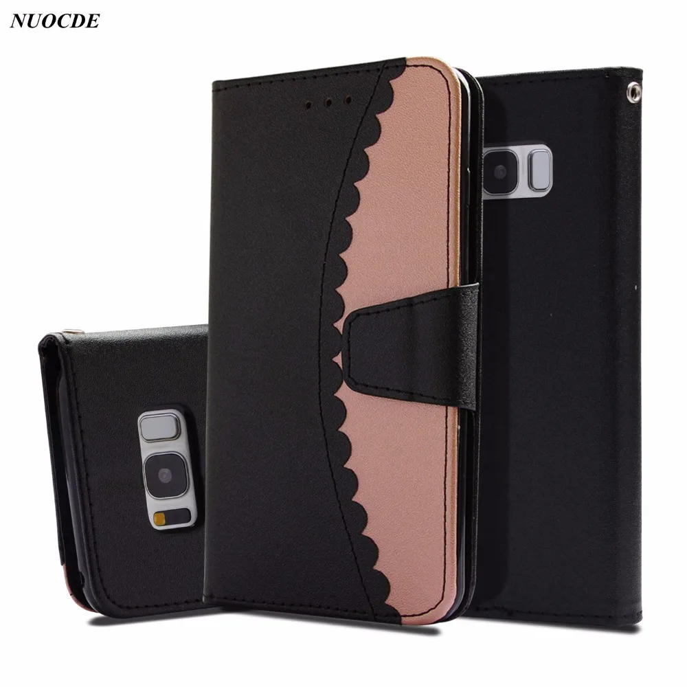 

Luxury Flip Wallet Leather Case For Samsung Galaxy S8 S9 Plus S7 Edge A5 J3 J5 J7 2017 A8 2018 Note 9 Lace Edge Phone Bag Cover