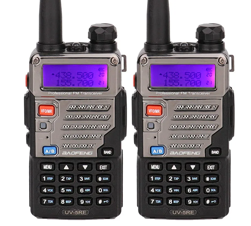 Baofeng UV-5RE Talkie-Walkie VHF/UHF 480 MHz Noir