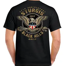 Новая летняя повседневная мужская футболка Байкерская жизнь США Sturgis Орел футболка "Тюлень"