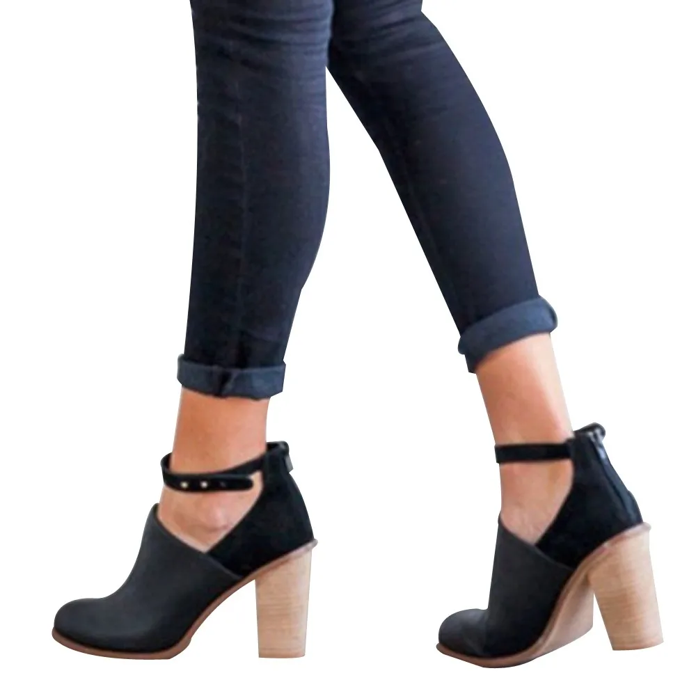 pumps with a thick heel
