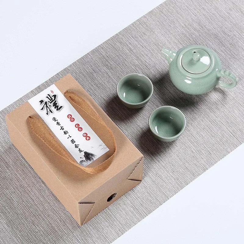 High quality Ge Kiln Kungfu Tea set,China tea set,Kung Fu Tea Cup,Travel Tea Pot Chinese Porcelain Teacup Set Drinkware Gift