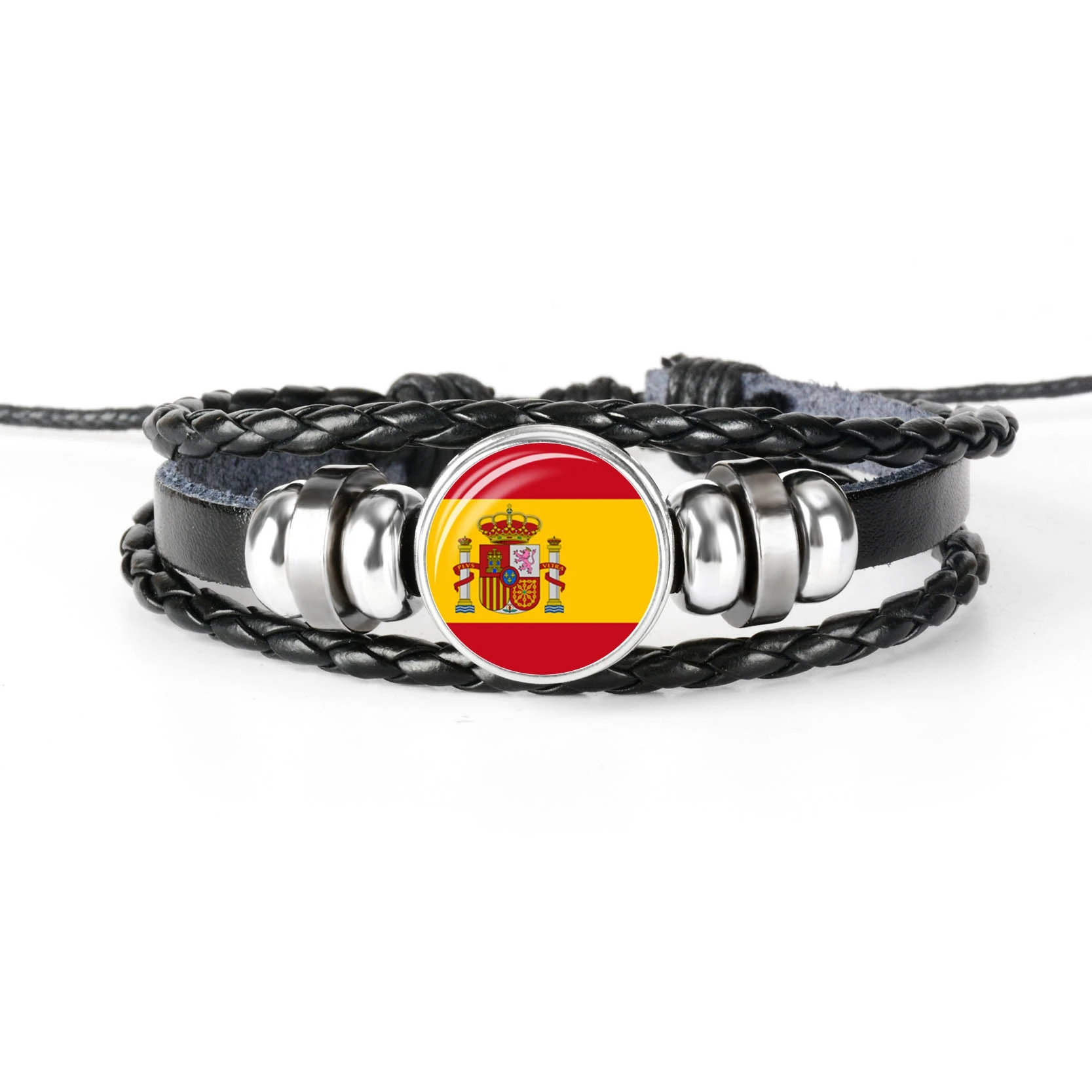 

2018 New Fashion Spain Sweden Switzerland National Flag Bangle Bracelet For Men And Women Jewelry Friendship Gift for Football