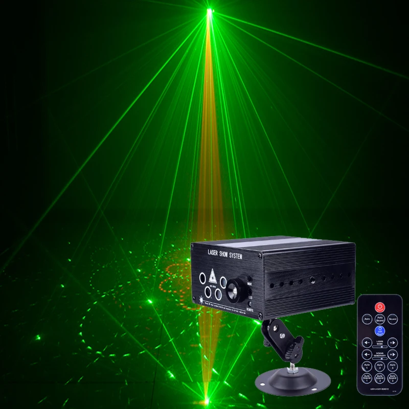 2018 Новое поступление 5 отверстий 120 узор RG лазерный луч DJ лазерный проектор Disco сценический эффект освещения для дома Вечерние развлечения