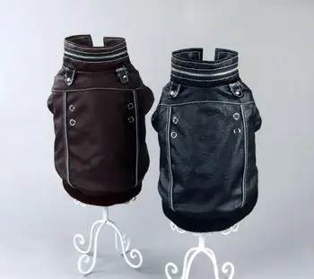 

Pet clothes British style leather jacket winter pet clothes