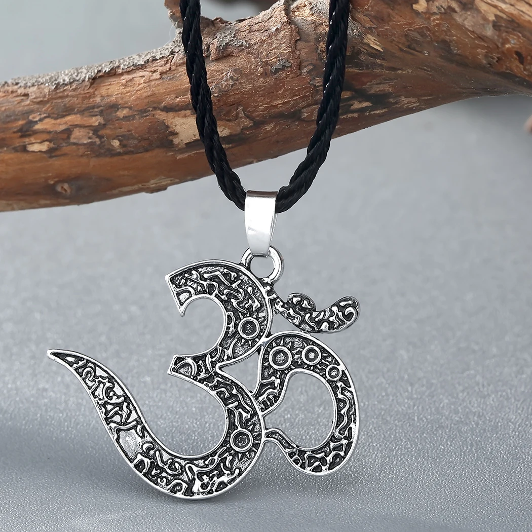 Cxwind Vintage OM Necklace Ohm Pendant Jewelry OM Charm yoga Jewelry Women Ethnic Necklaces Meditation Yoga Jewelry Wholesale