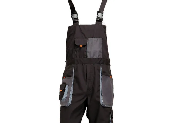 CCGK bib overalls men work coveralls protective repairman strap jumpsuits pants working uniforms plus size sleeveless coverall (9)