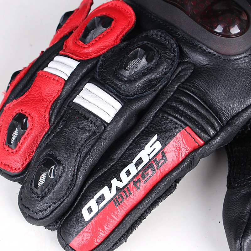 SCOYCO мотоциклетные перчатки летние MBX/MTB/ATV перчатки для скутера перчатки из натуральной кожи ударопрочные гоночные перчатки для мотокросса RG4