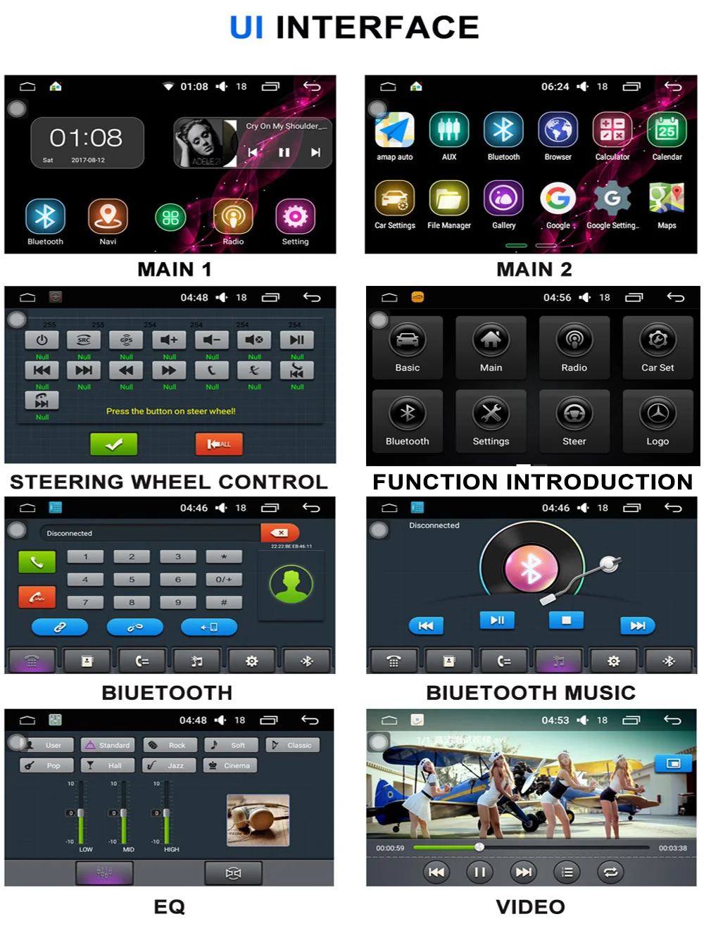 Flash Deal Funrover 8 cores 2 din car dvd radio player for Ford Focus 2 2004-2011 Mondeo Galaxy car gps navi multimedia stereo headunit  2G 23