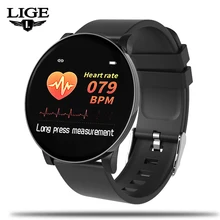 LIGE Smart Bracelet Men Sport Smart Watch IP67 Waterproof Fitness Tracker Heart rate Monitor Pedometer Wristband For Android ios sport smart bracelet heart rate monitor ip67 fitness bracelet tracker smart wristband bluetooth for android ios pk miband 2
